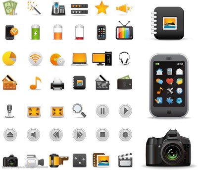 數碼產品圖標 小圖標的背后，是科技與美學的交響
